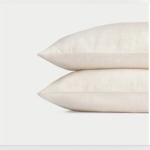2 Cozy Earth White Bamboo Viscose King Pillow Cases, Good Condition